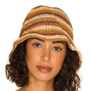L*SPACE revolve vacation / summer boho woven bucket hat